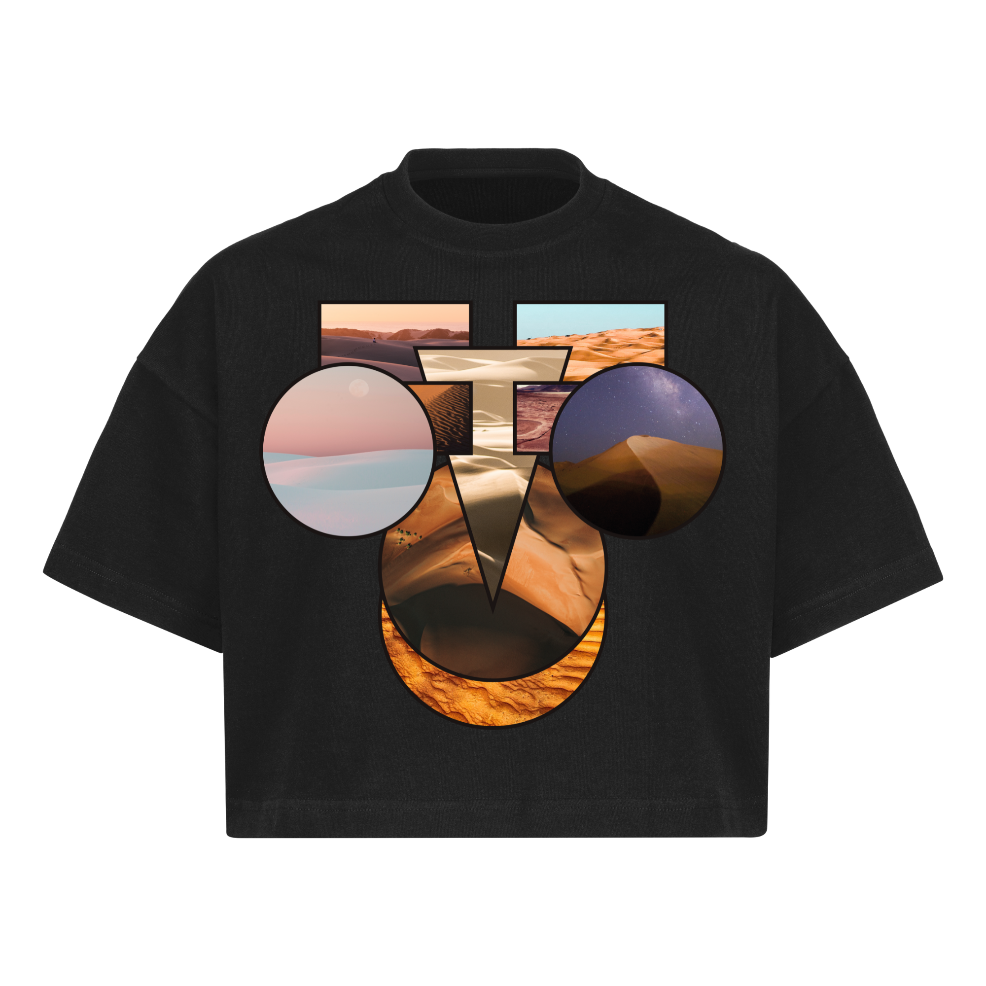 "Desert" Cropped Oversized Tee T-shirt