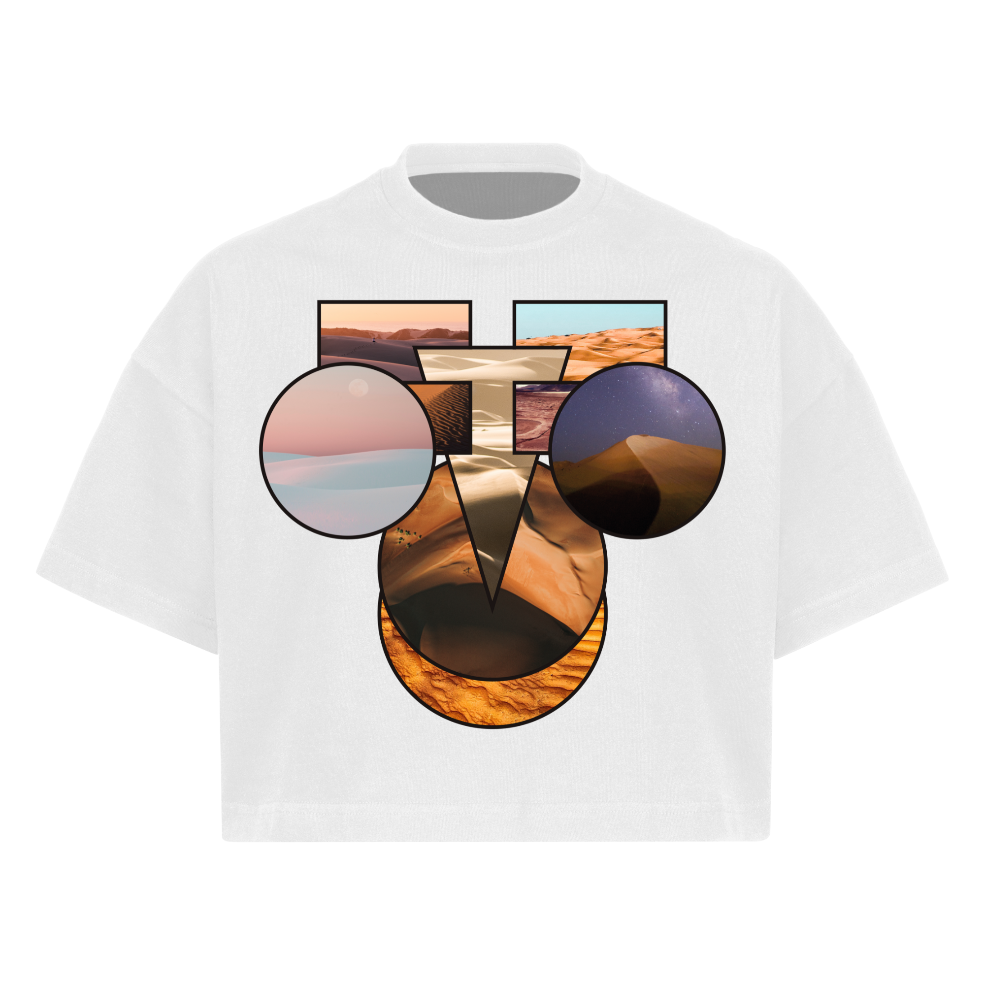 "Desert" Cropped Oversized Tee T-shirt