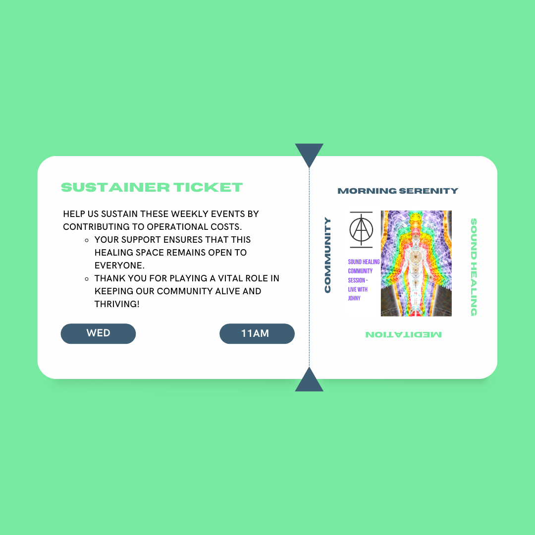 WEDNESDAY - Ticket Weekly Sound Healing Meditation with Johny Dar