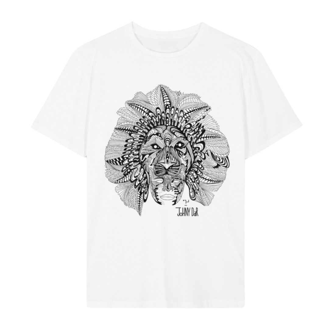 'Lion Face' Regular Organic Cotton T-Shirt